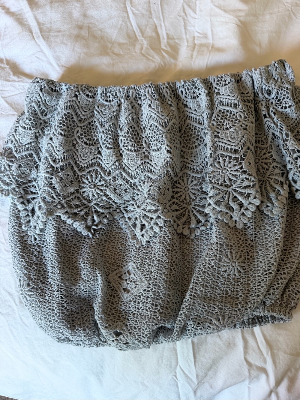 Jen's Pirate Booty Gray Crochet tube top